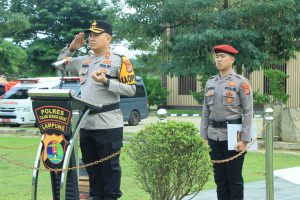 Polres Tulang Bawang Barat melaksanakan Apel Gelar Pasukan Ops Ketupat Krakatau 2025.