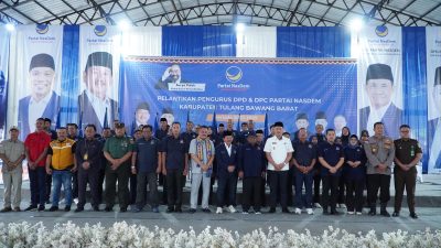 Bupati Tubaba Hadiri Pelantikan Pengurus DPD dan DPC Partai NasDem Kabupaten Tulang Bawang Barat