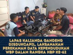 Lapas Kalianda Gandeng Disdukcapil, Laksanakan Perekaman Data Kependudukan WBP dalam Rangka HBP ke-62