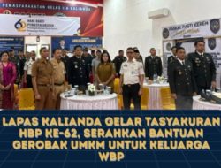 Lapas Kalianda Gelar Tasyakuran HBP ke-62, Serahkan Bantuan Gerobak UMKM untuk Keluarga WBP