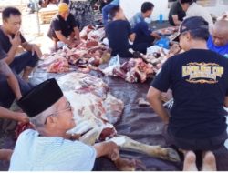 Kapolres Toni Kasmiri Gelar Kegiatan Penyembelihan 10 Sapi dan 2 Kambing Kurban untuk Masyarakat