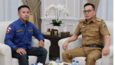 Sekwan Ahmad Hery Terima Kunjungan Ketua Ormas Garuda di Sekrt DPRD Lamsel.