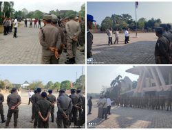 Asisten I Untung Budiono Pimpin Apel, Beri Arahan Pengamanan Aksi Demonstrasi di Tubaba