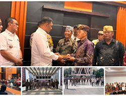 Satua Polisi Pamong Praja Tulang Bawang Barat laksanakan Pengamanan kegiatan Aksi Damai Penyampaian Aspirasi Forum Masyarakat Buay Bulan Bersatu